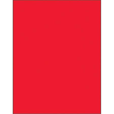 Officespace 8.5 x 11 in. Fluorescent Red Rectangle Laser Labels, 100PK OF2833545